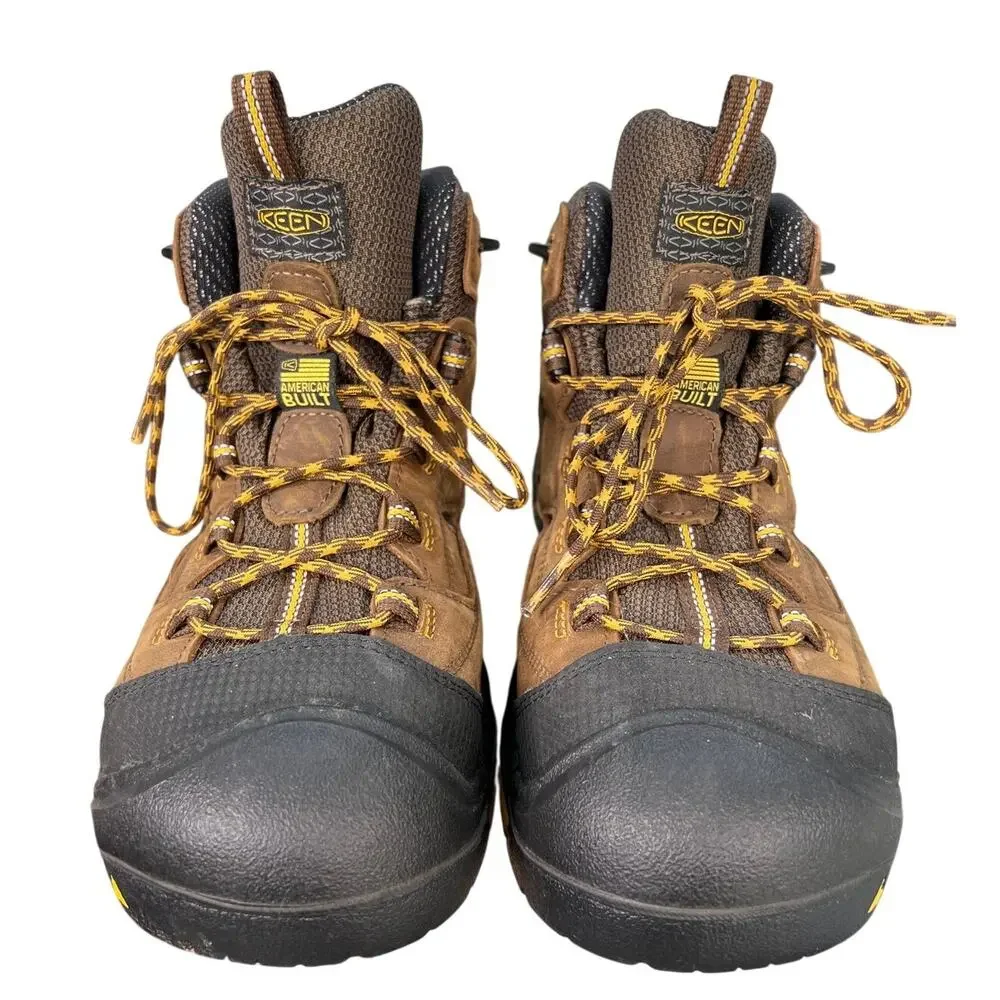 Keen Men’s Braddock Brown Leather Steel Toe Work Boot Size US 11 EE